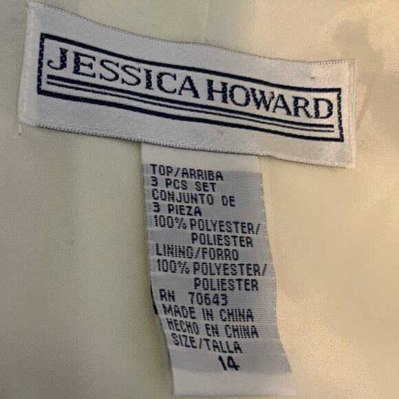 Jessica Howard Vintage Suit Jacket Women's Size 14 Lined Blazer With Tank Top - Picture 10 of 10